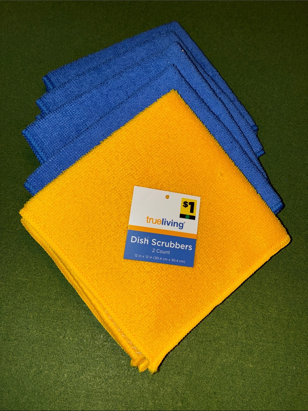 True Living Yellow & Blue Microfiber Dish Cloths - 5 Pack